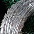Πράσινο έγχρωμο PVC επικαλυμμένο Concertina Razor Wire